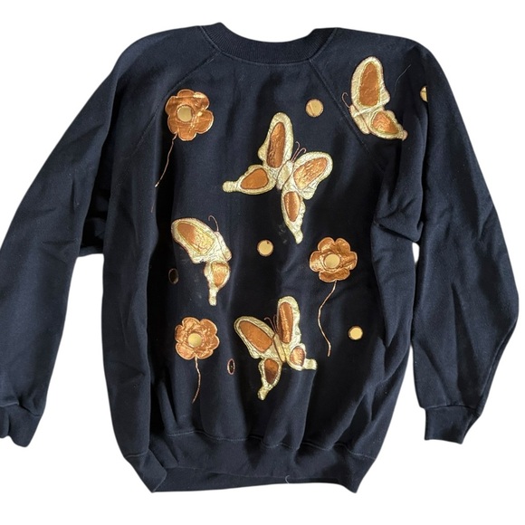 Vintage Hanes Her Way Butterfly Sweatshirt – L – Made in USA - Picture 1 of 5